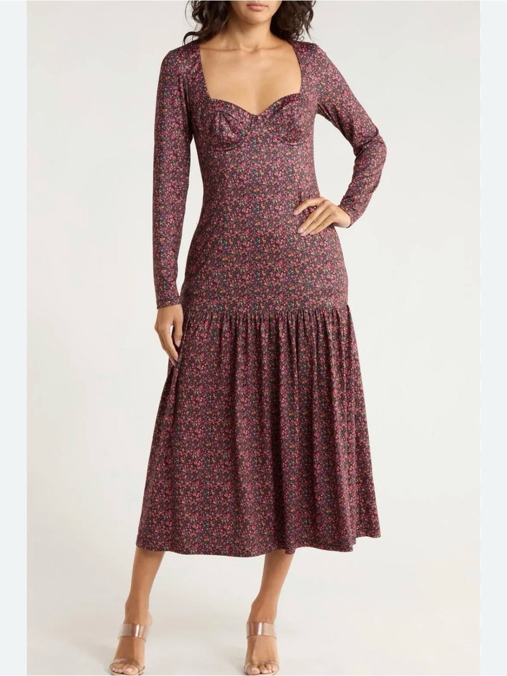 Anthropologie Hutch Jersey Underwear Corset Midi Dress Large